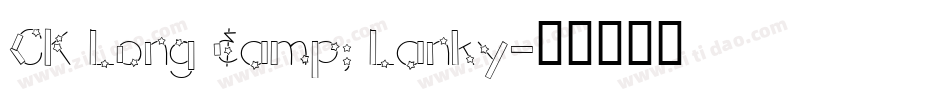 CK Long & Lanky字体转换